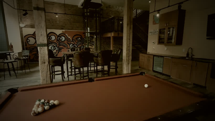Game floor at The Reserve with the glass elevator